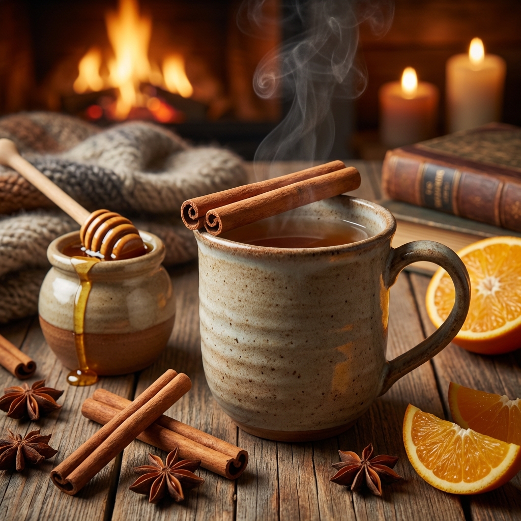 Cinnamon water with cinnamon sticks