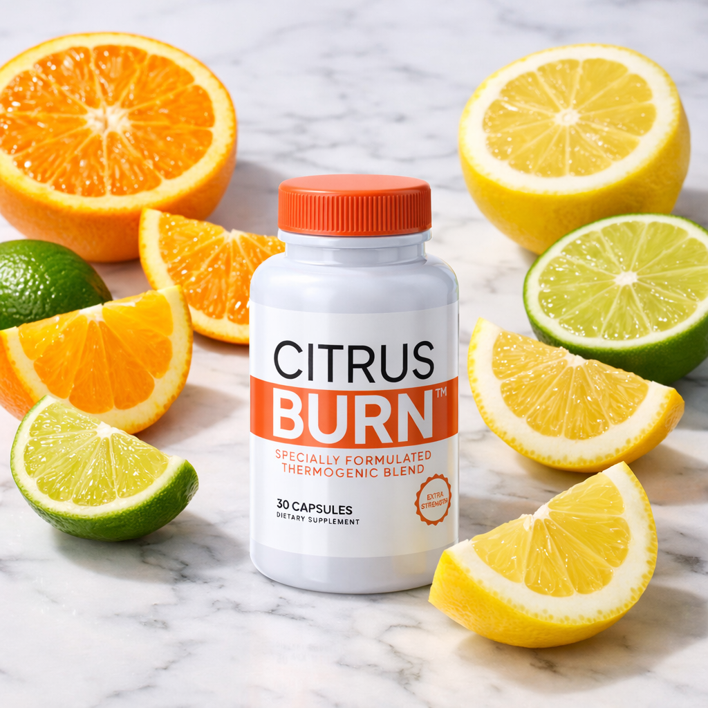 CitrusBurn supplement with citrus fruits