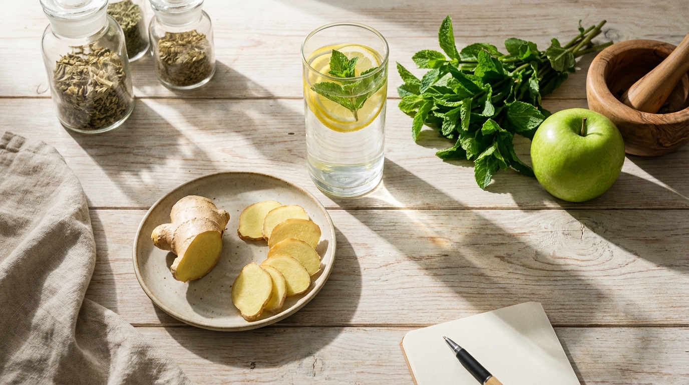 Fresh ingredients and natural light